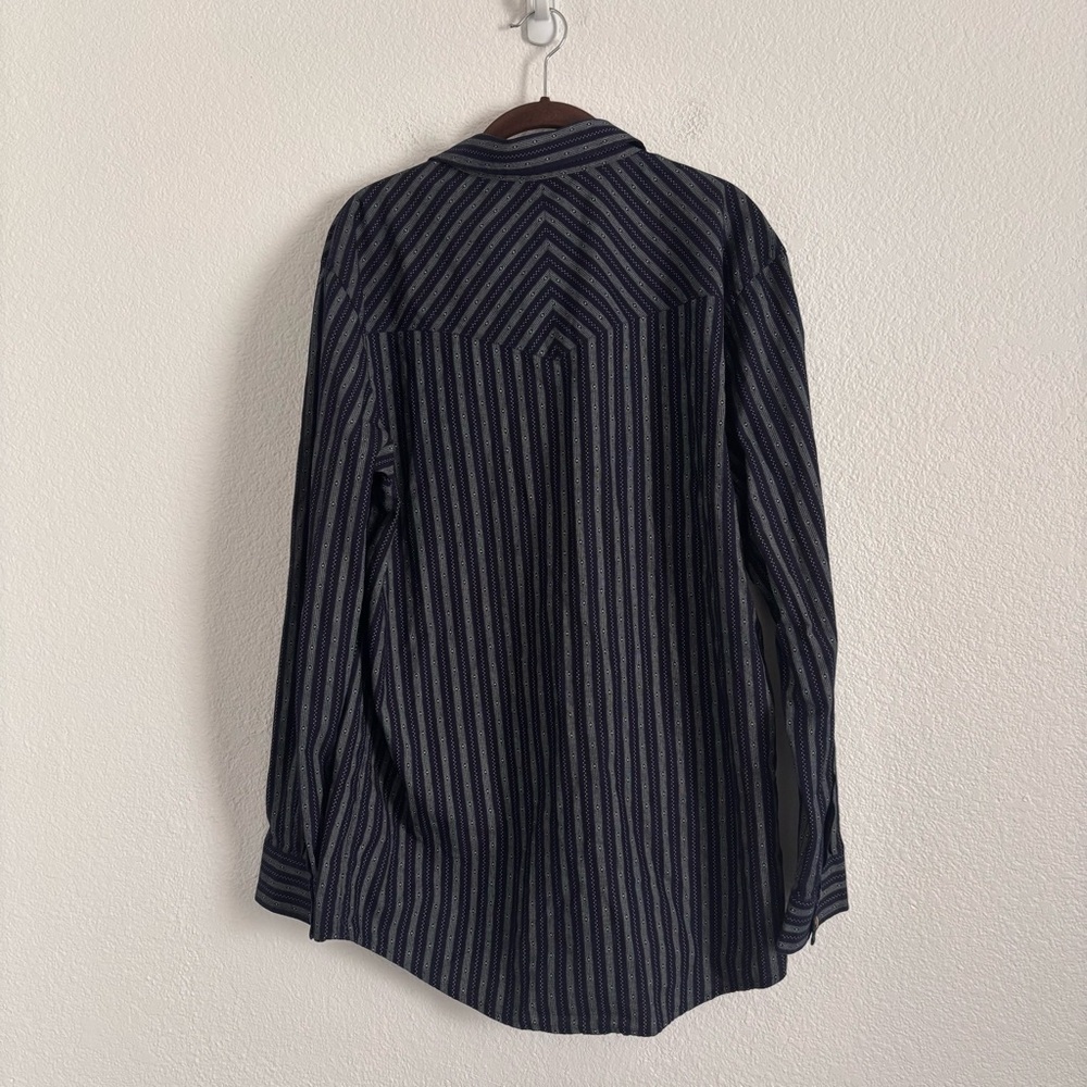 Pendleton Thomas Kay Men's Size Large Blue Printed Long Sleeve Button Snap Shirt - Picture 5 of 5